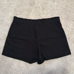 J Crew linen ruffle shorts